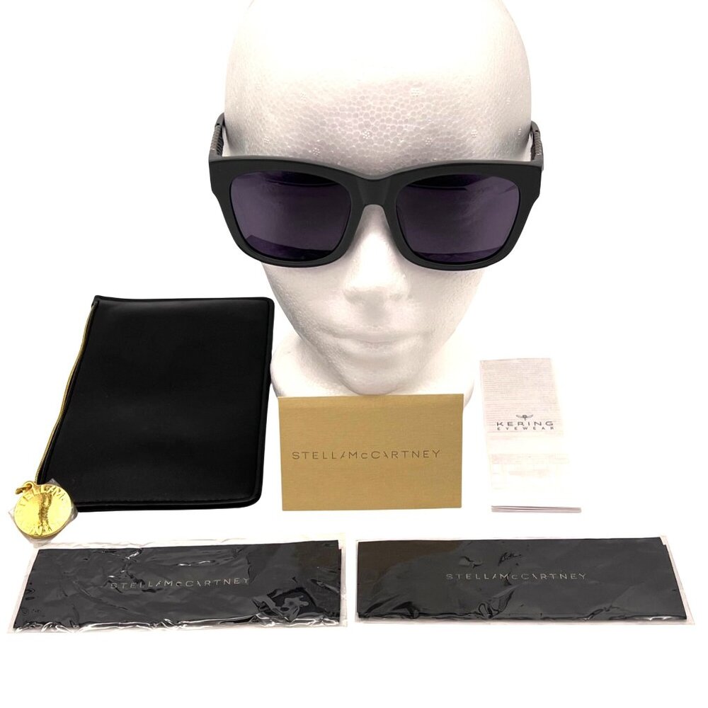 Stella McCartney Sunglasses SC0052SK 004 56:19-140 Gray Frame Smoke Lenses Italy - Picture 1 of 16
